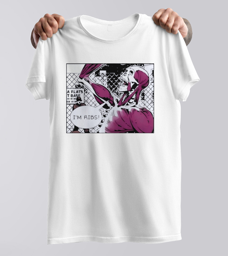 I'm Ribs Comic Panel Skeleton Pop Art Muscular Anatomy T-Shirt