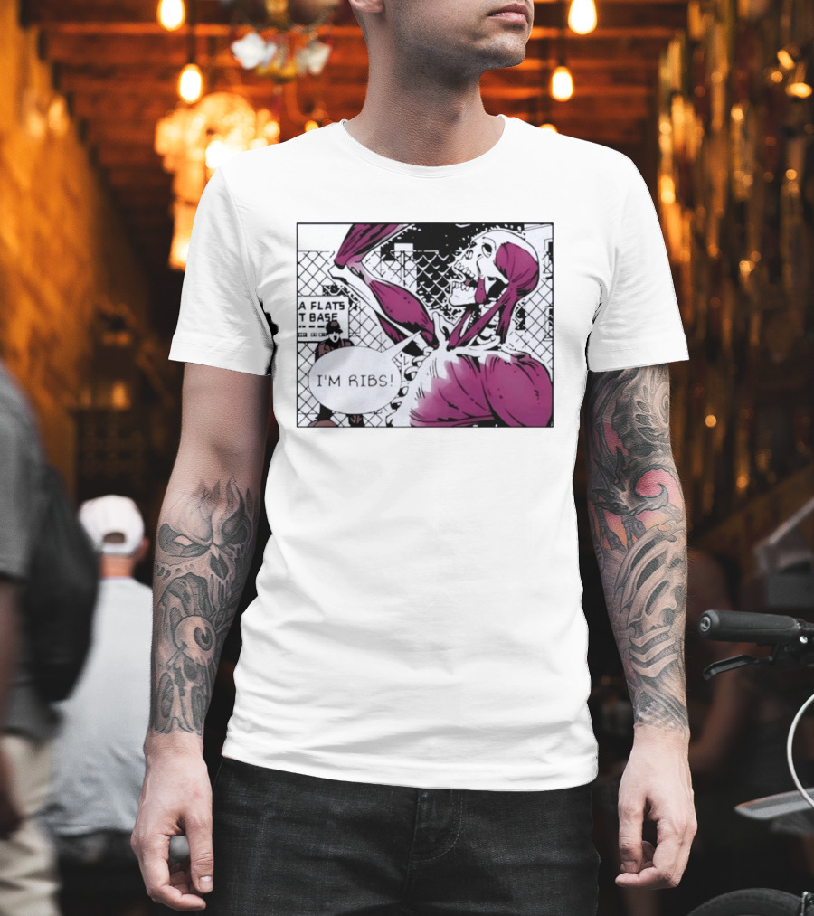 I'm Ribs Comic Panel Skeleton Pop Art Muscular Anatomy T-Shirt