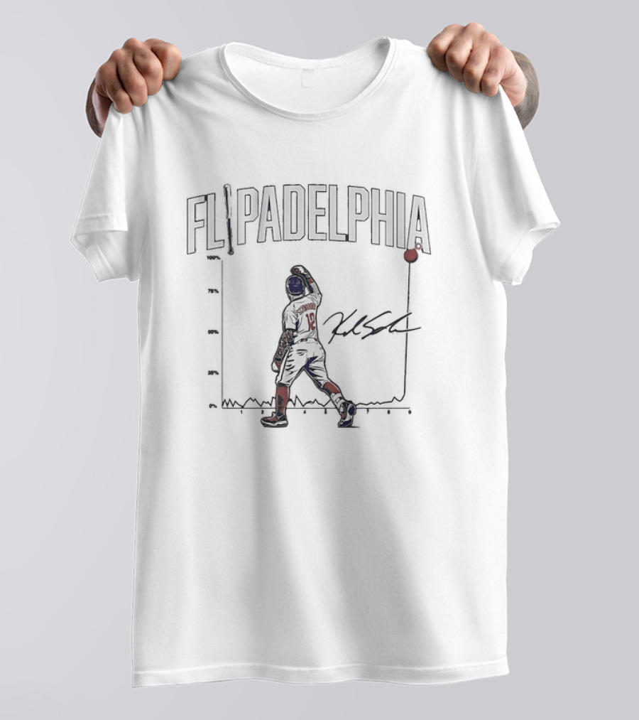 Flipadelphia Kyle Schwarber Philadelphia Phillies Baseball T-Shirt