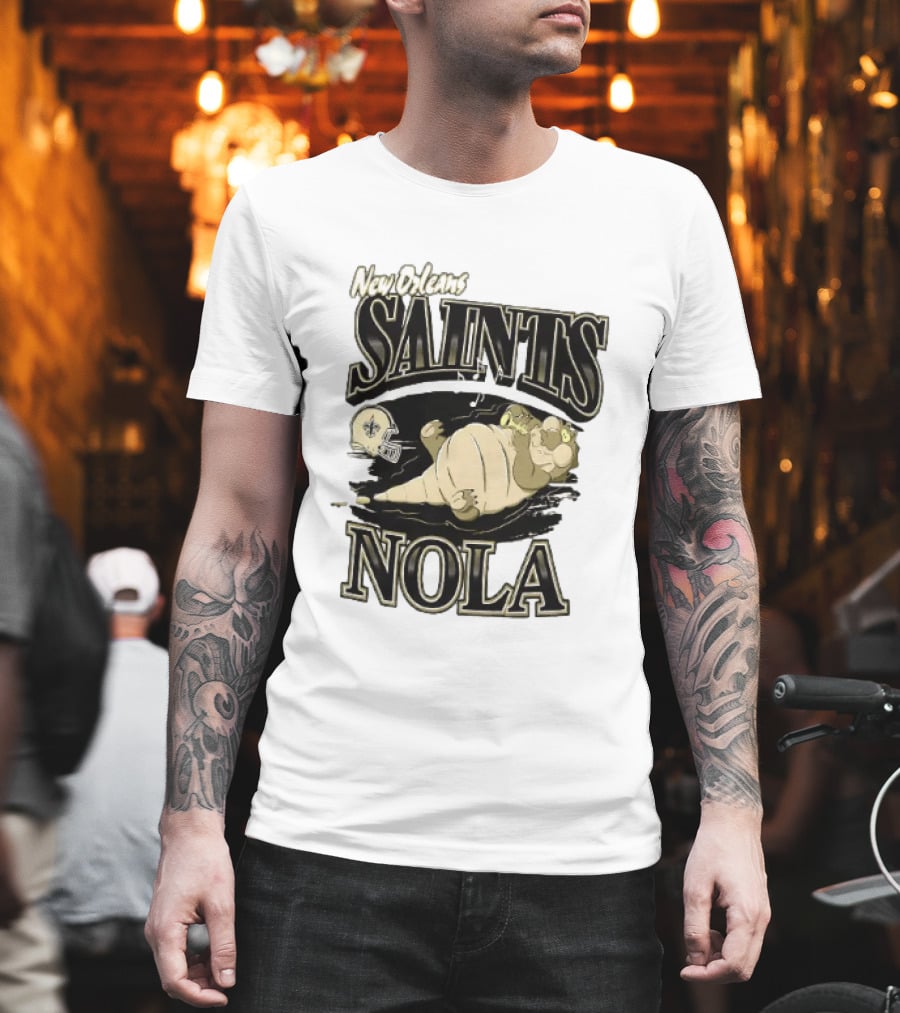 New Orleans Saints NOLA Disney Character Football T-Shirt
