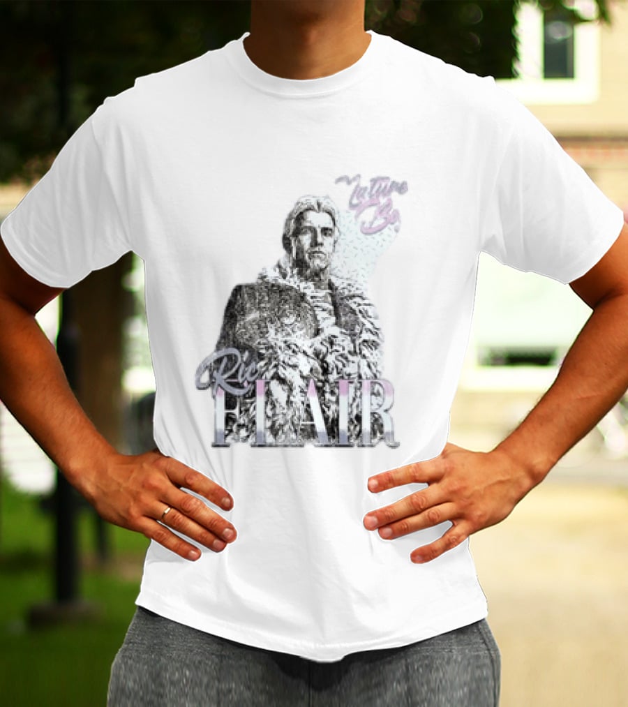 Ric Flair Nature Boy Classic Wrestling Style Black And White T-Shirt