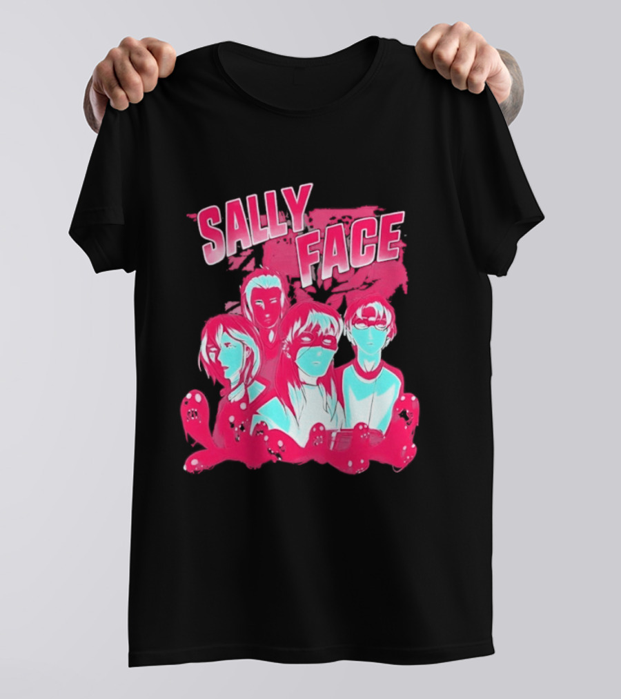 Sally Face Characters Group Indie Game Sal Fisher T-Shirt