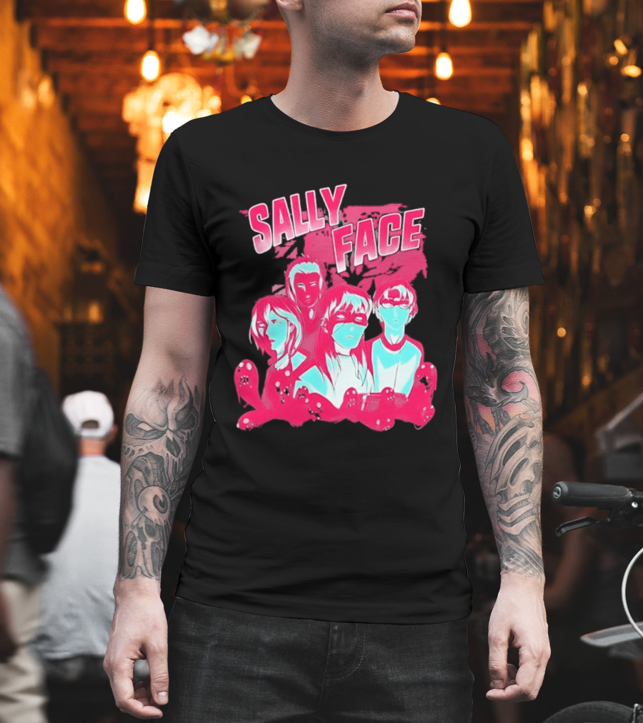 Sally Face Characters Group Indie Game Sal Fisher T-Shirt