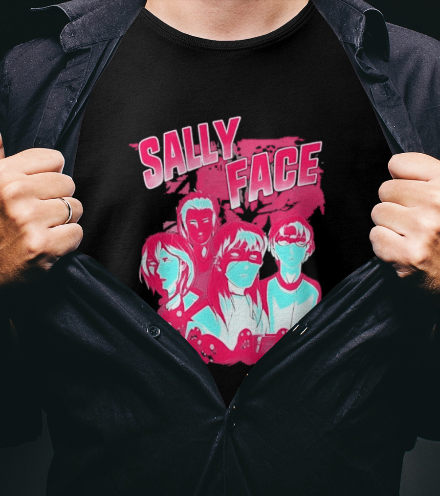 Sally Face Characters Group Indie Game Sal Fisher T-Shirt