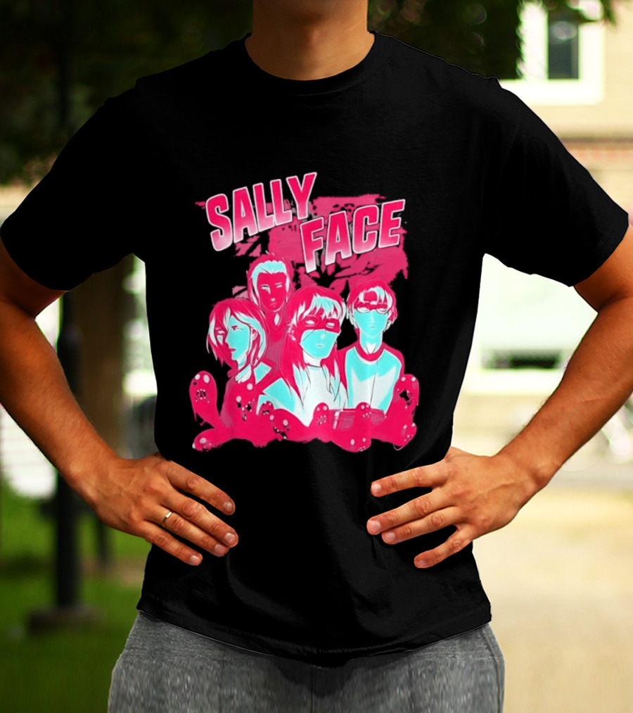 Sally Face Characters Group Indie Game Sal Fisher T-Shirt