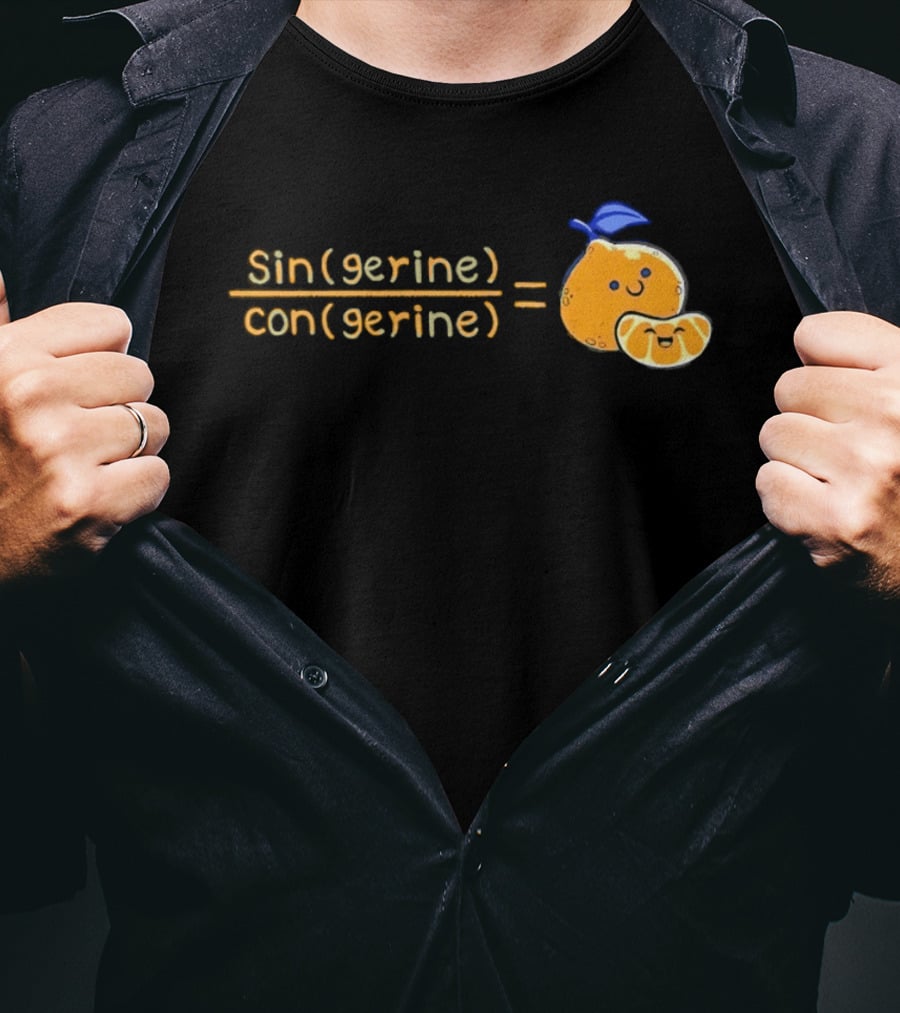 Singerine Divided By Congerine Equals Tangerine Math Pun T-Shirt