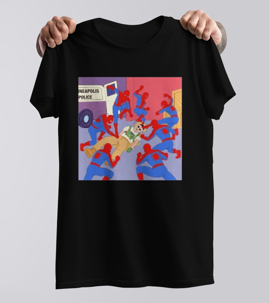 Spider Man Minneapolis Police Kicking Jake Lang T-Shirt