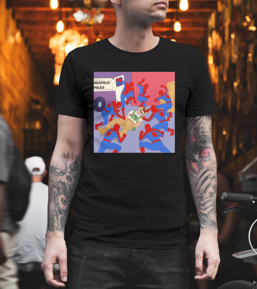 Spider Man Minneapolis Police Kicking Jake Lang T-Shirt