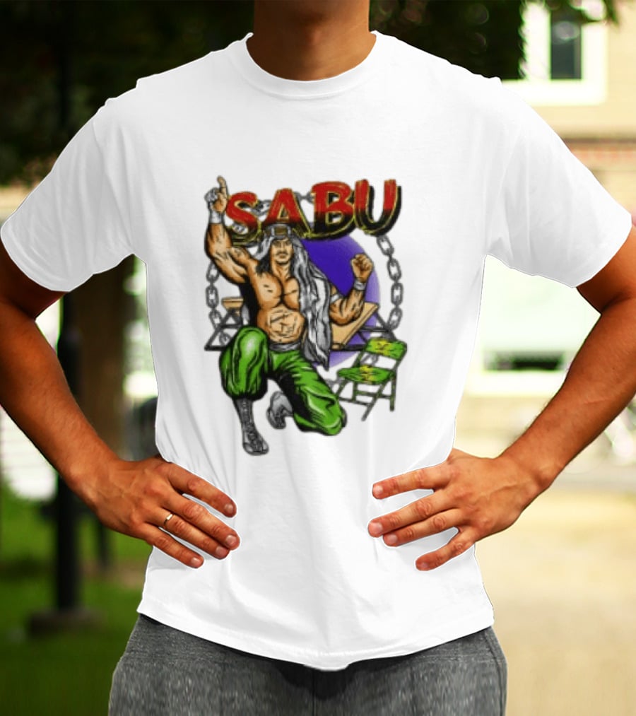Beyondhumanmerch The Great Sabu Wrestling Character Chains And Table T-Shirt