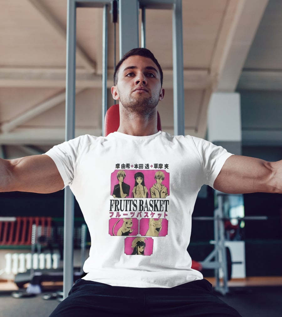 Fruits Basket Tohru Honda Yuki Sohma Kyo Sohma Characters Manga Art Japanese T-Shirt