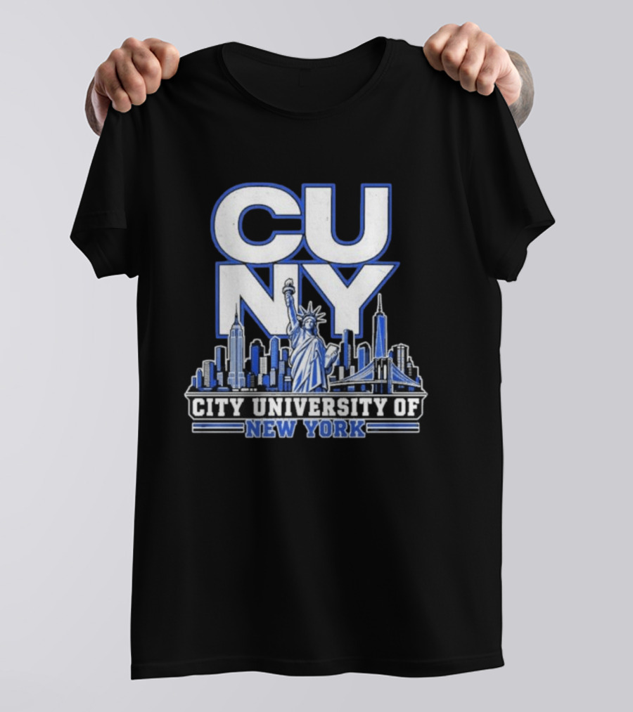 CUNY City University Of New York Skyline And Statue Of Liberty T-Shirt