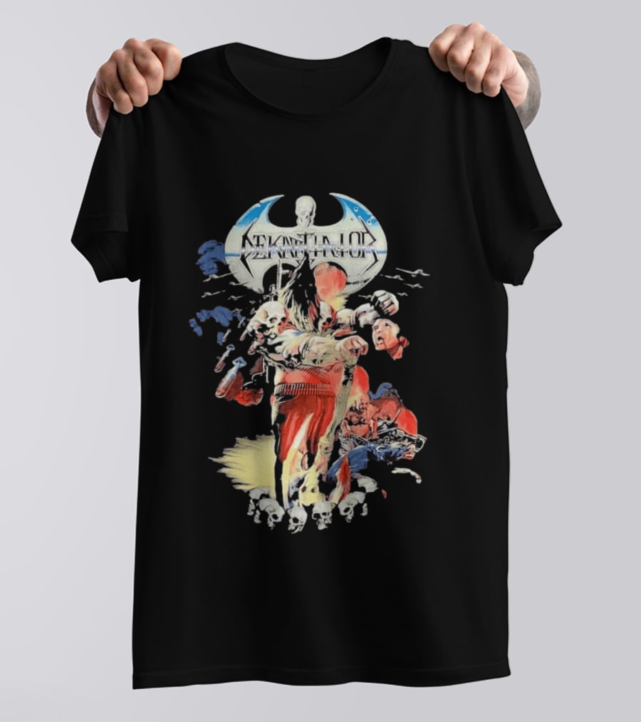 Dekapitator The Storm Before The Calm Skull And Axe Battle Scene T-Shirt