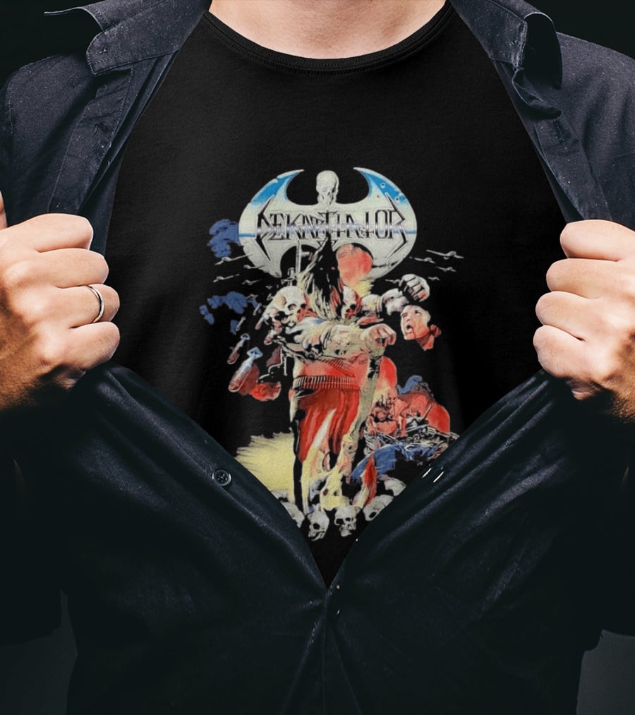 Dekapitator The Storm Before The Calm Skull And Axe Battle Scene T-Shirt