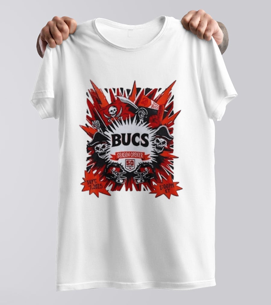 BUCS Season Opener September 7 2025 1:00 PM ET 50th Anniversary Celebration T-Shirt