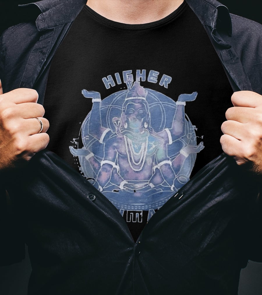 Higher Primate Shiva Meditation Galaxy Spiritual T-Shirt