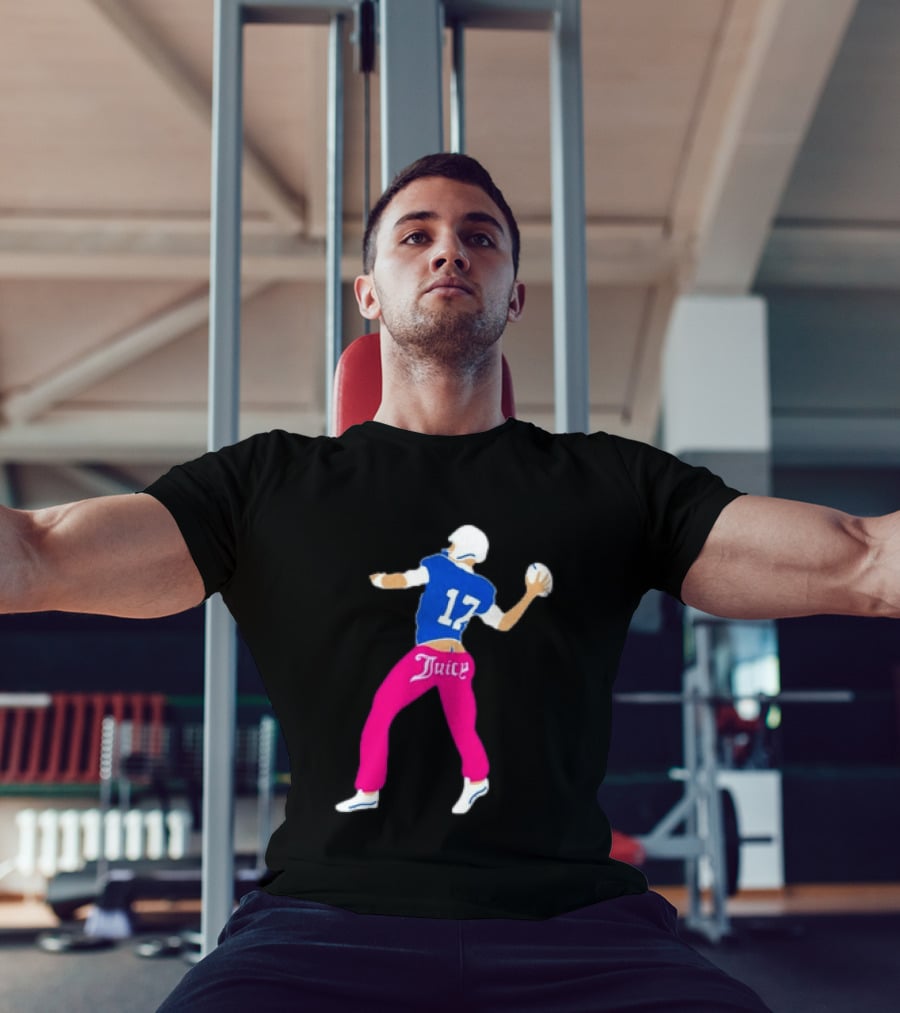 Josh Allen 17 Juicy Football Player Buffalo Bills Fans Retro Series T-Shirt