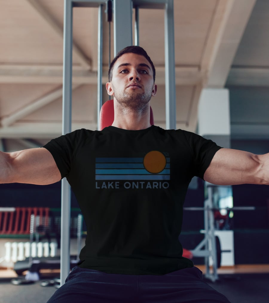 Lake Ontario Sunset Over Great Lakes Horizon T-Shirt