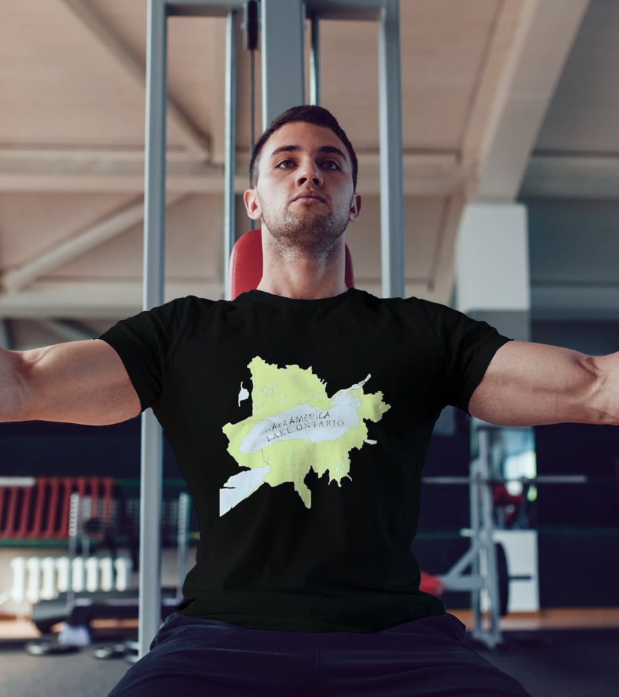 Lake America Lake Ontario Unique Map T-Shirt