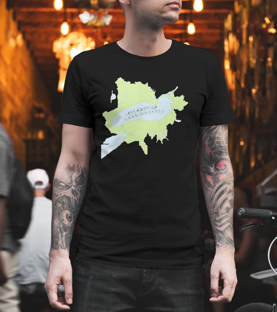 Lake America Lake Ontario Unique Map T-Shirt