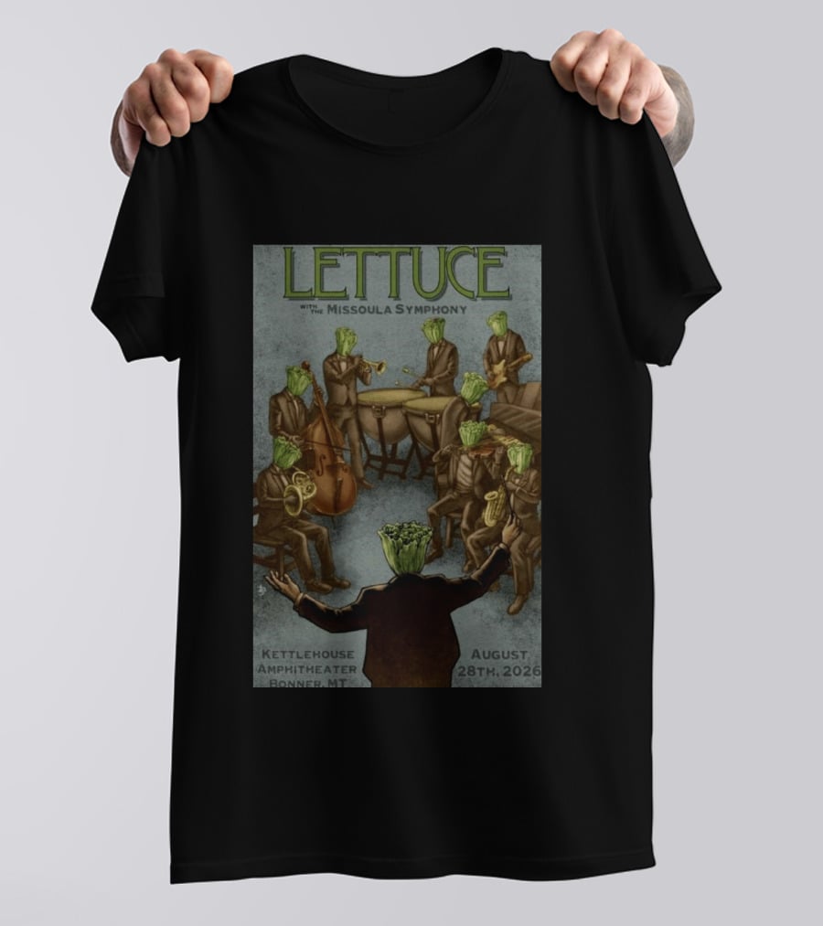 Lettuce With Missoula Symphony KettleHouse Amphitheater Bonner MT August 28 2026 T-Shirt