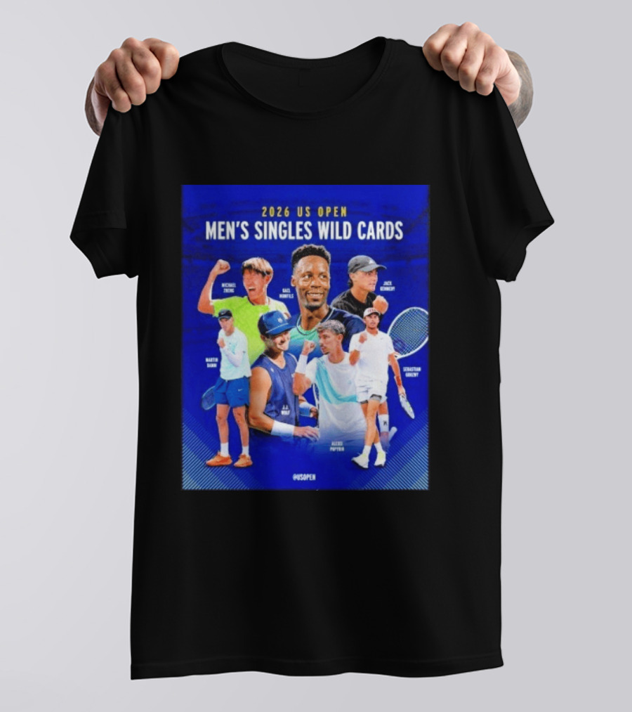 2026 US Open Men's Singles Wild Cards Michael Zheng Gael Monfils Jack Sock Martin Damm Alex Michelsen Ben Shelton Alexei Popyrin Dominic Stricker T-Shirt