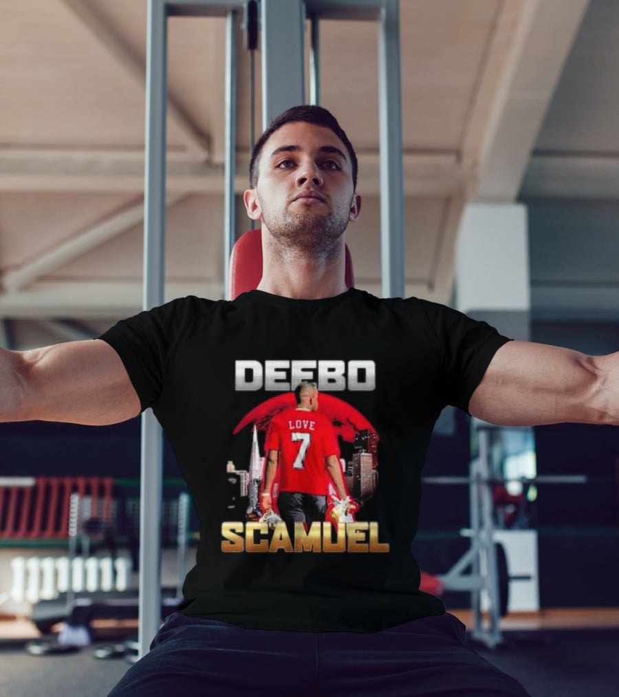 Deebo Scamuel Love 7 San Francisco 49ers Backdrop T-Shirt