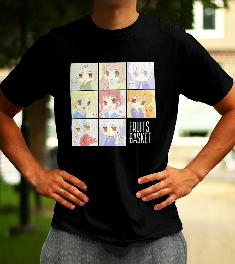 Fruits Basket Chibi Characters Grid With Cute Kawaii Anime T-Shirt