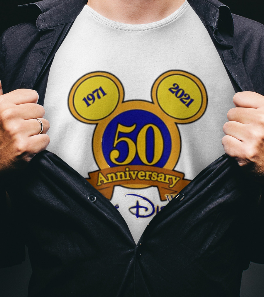 1971 2021 50th Anniversary Walt Disney World Mickey Ears Celebration T-Shirt