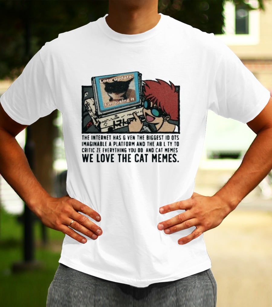 Edward Cowboy Bebop Internet Idiots Cat Memes Lore Update I'm Losing It T-Shirt