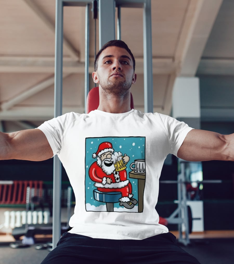 Santa Claus It's The Most Wonderful Time For A Beer Christmas T-Shirt