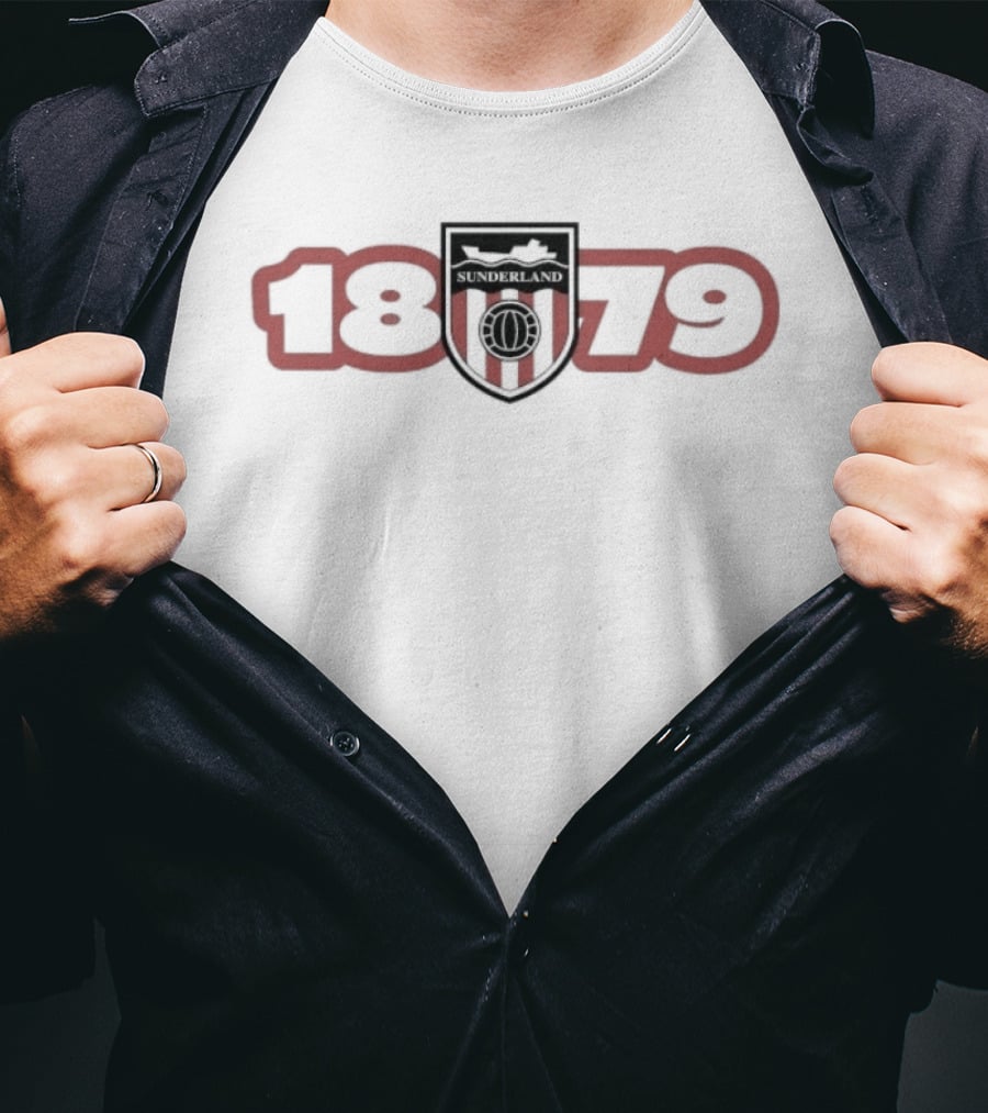 Sunderland AFC 1879 Badge Red Black Football Soccer T-Shirt