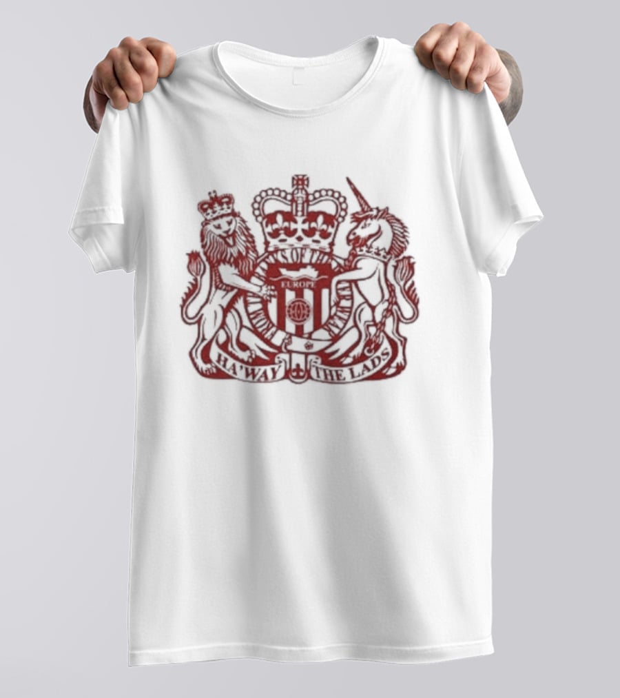 Sunderland AFC Ha'way The Lads From Banks Of The River Wear Europe British Royal Coat Of Arms T-Shirt
