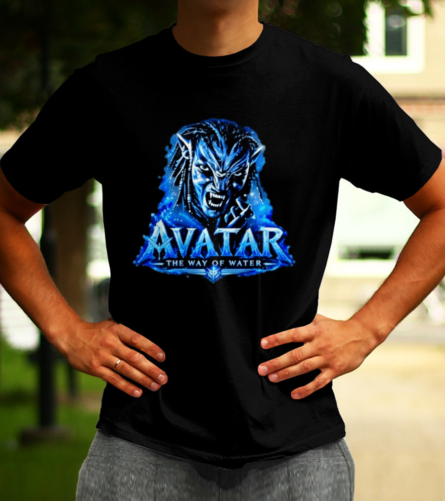 Avatar The Way Of Water Na'vi Warrior Fierce Expression T-Shirt