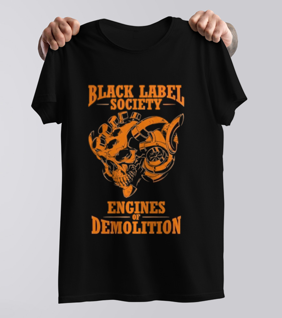 Black Label Society Engines Of Demolition Skull T-Shirt