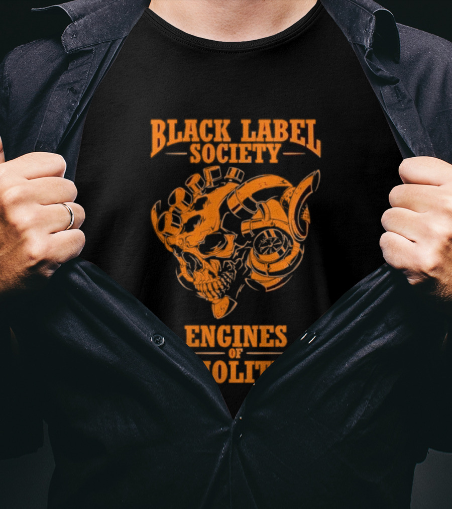 Black Label Society Engines Of Demolition Skull T-Shirt