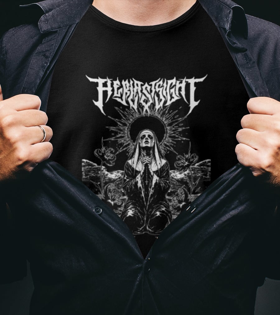 Her Last Sight Store Nun Black Gothic Art Tattoo T-Shirt