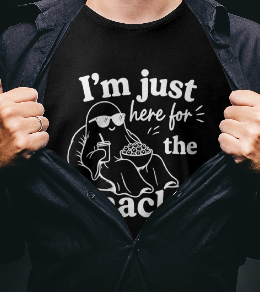 I'm Just Here For The Snacks Ghost Halloween T-Shirt