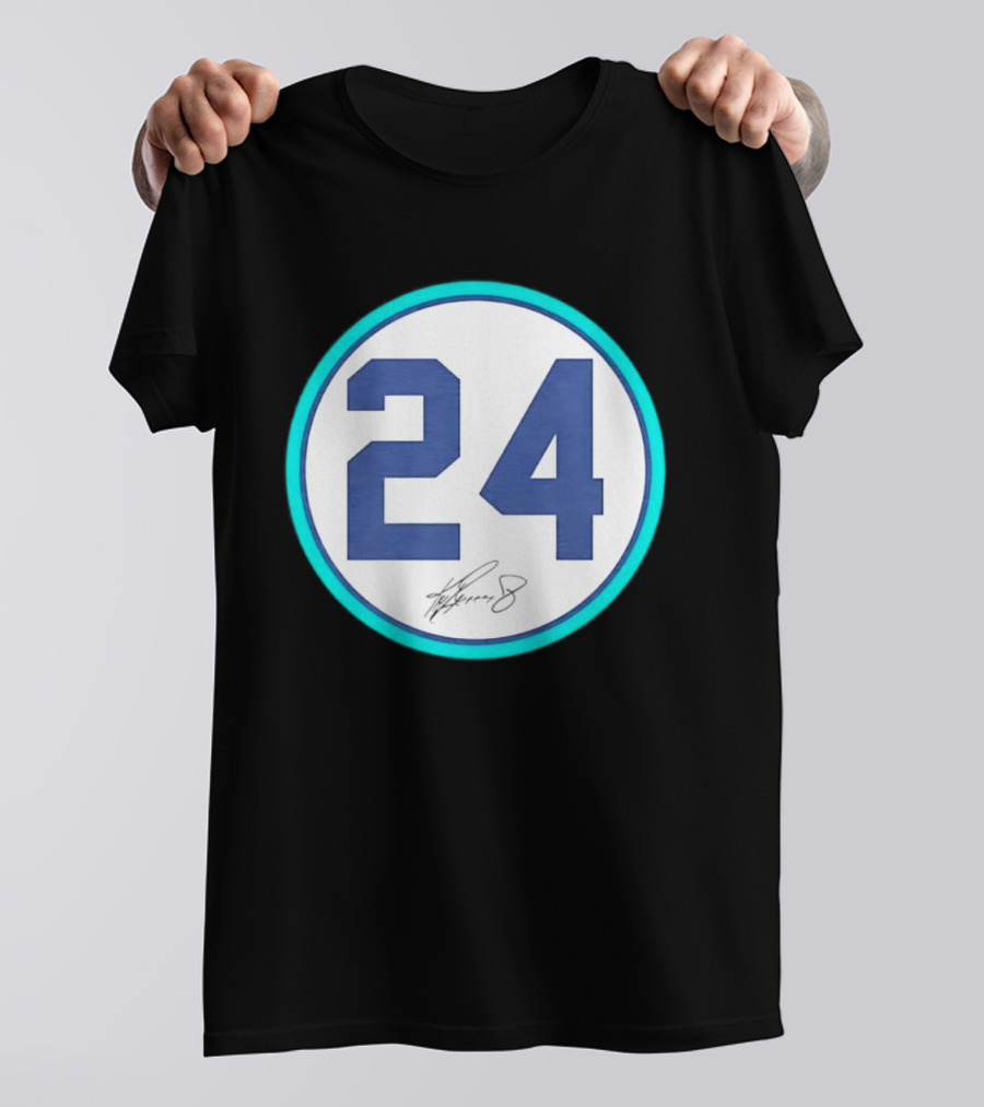 Ken Griffey Jr Number 24 Seattle Mariners Team Jersey Number T-Shirt