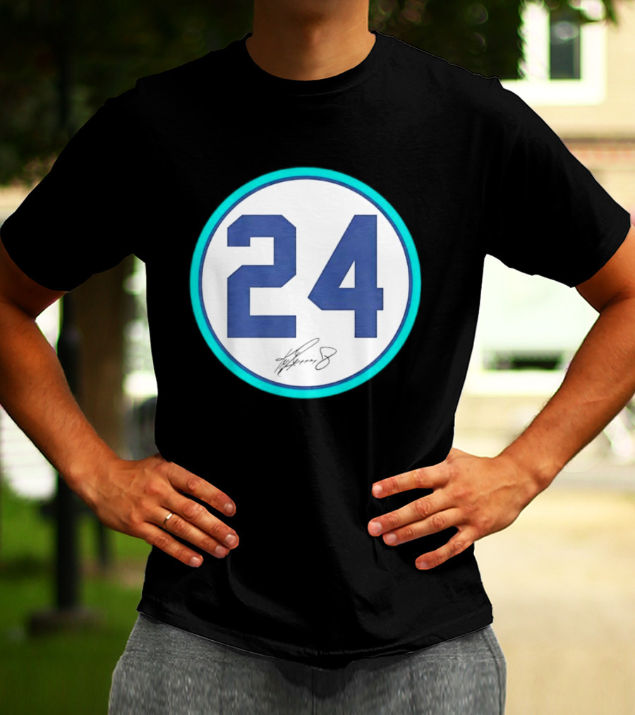 Ken Griffey Jr Number 24 Seattle Mariners Team Jersey Number T-Shirt