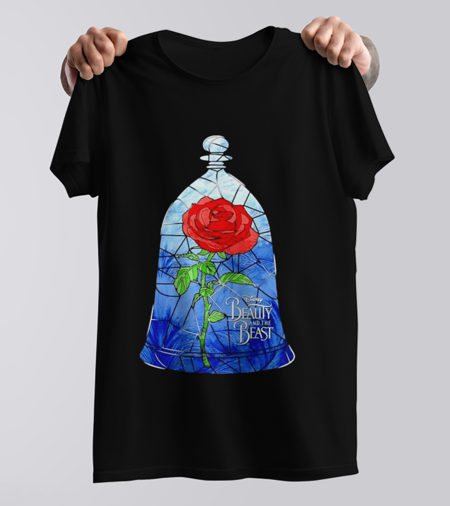 Disney Beauty And The Beast Stained Glass Rose Enchantment T-Shirt