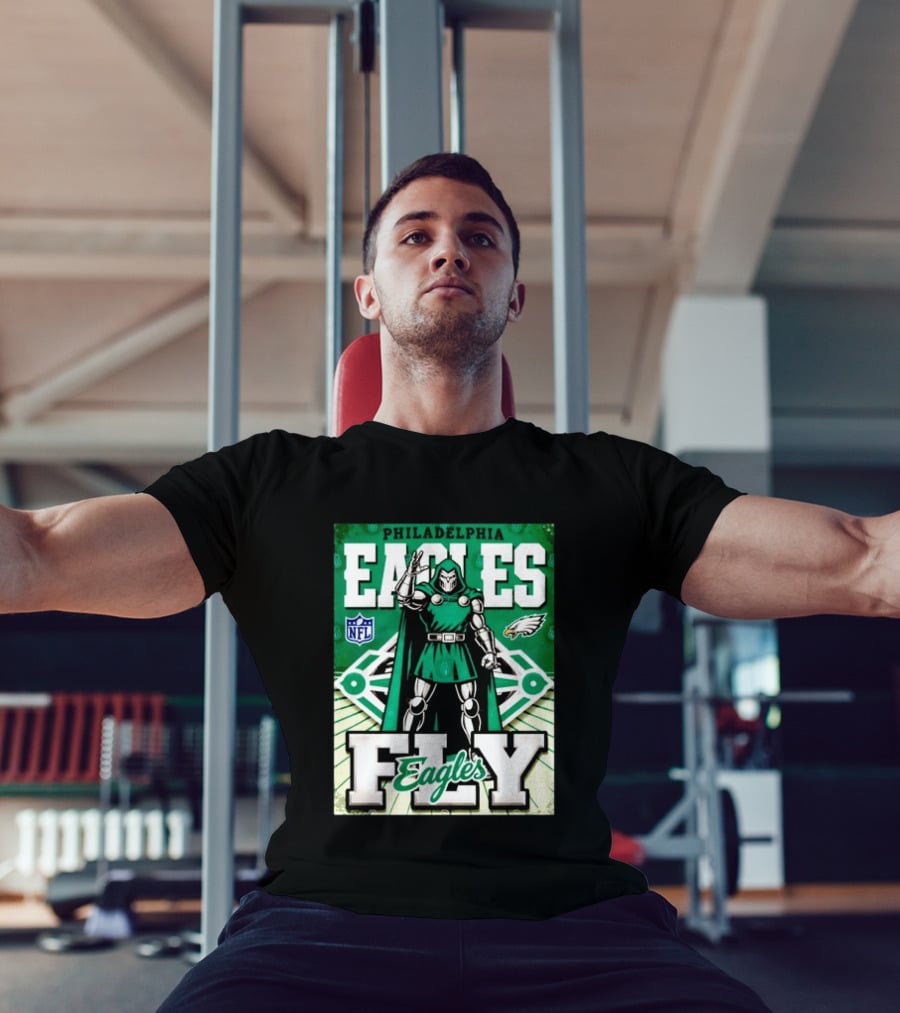 Philadelphia Eagles Doctor Doom NFL Fly Eagles T-Shirt