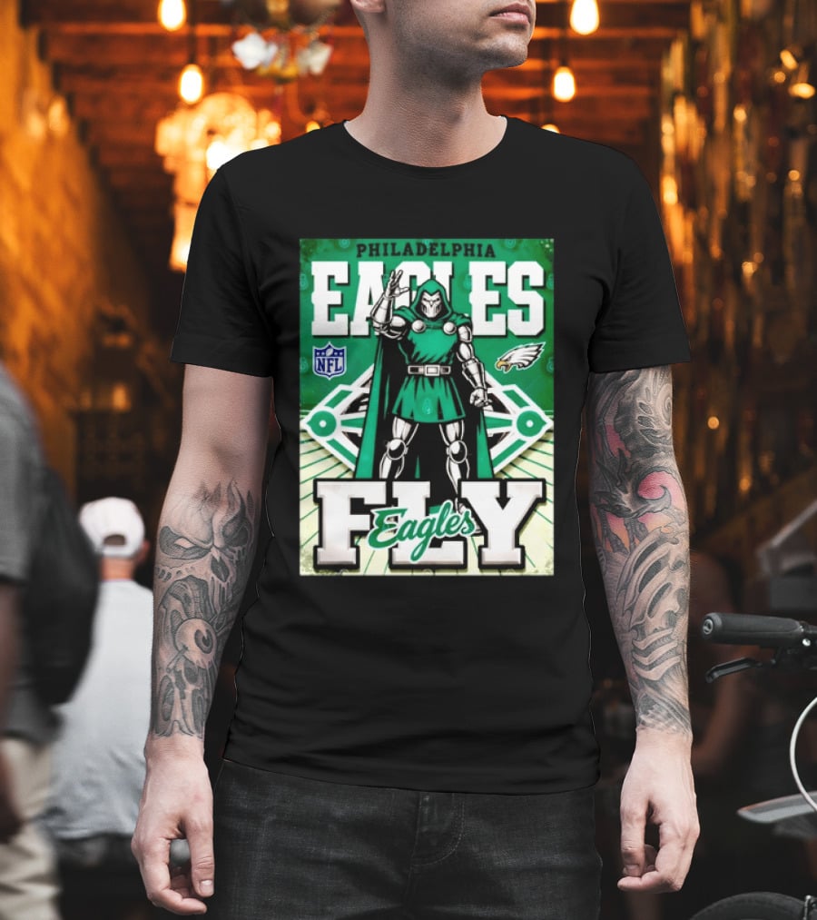 Philadelphia Eagles Doctor Doom NFL Fly Eagles T-Shirt
