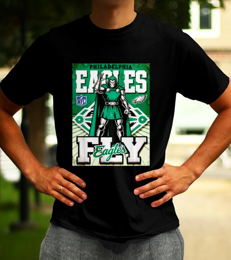Philadelphia Eagles Doctor Doom NFL Fly Eagles T-Shirt