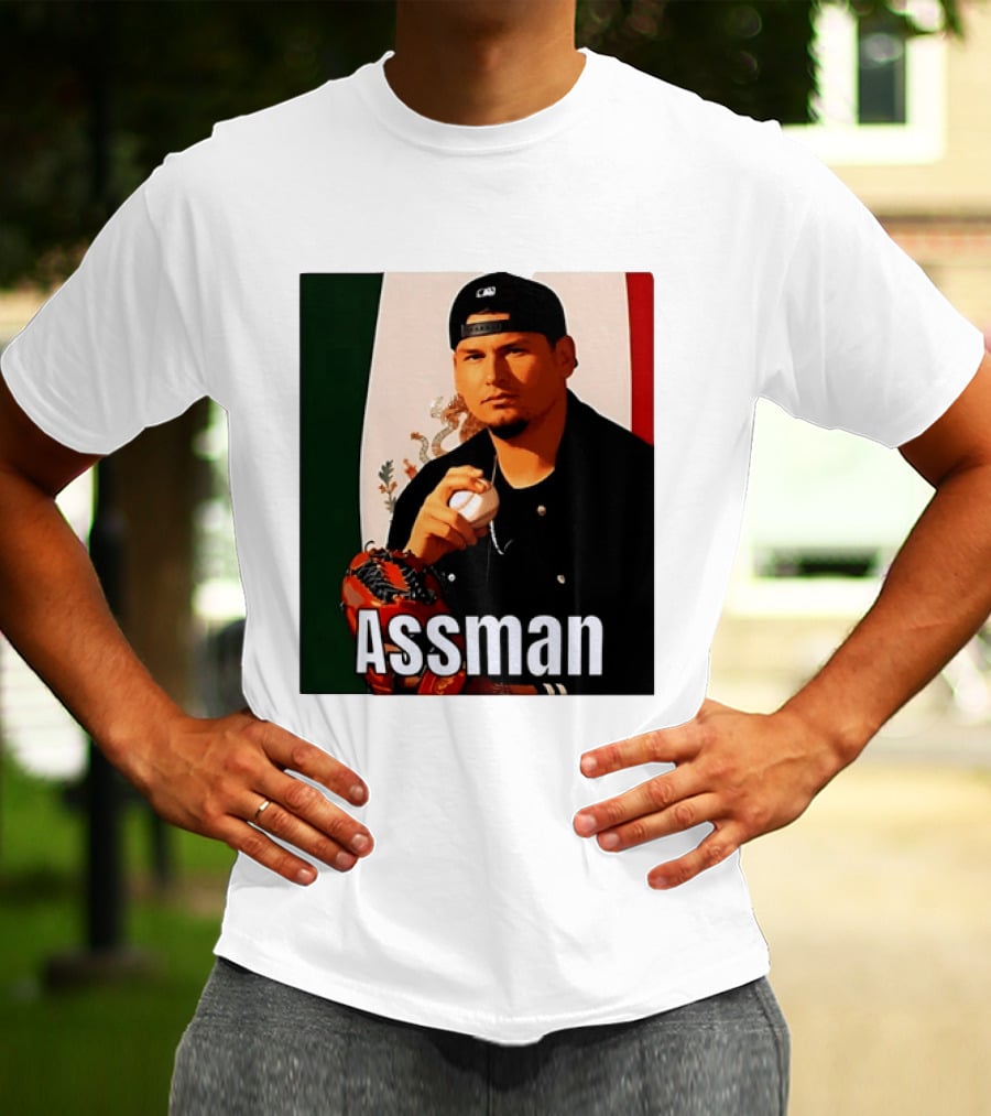 Assman Baseball Player Mexico Flag Baseball Glove Cap T-Shirt