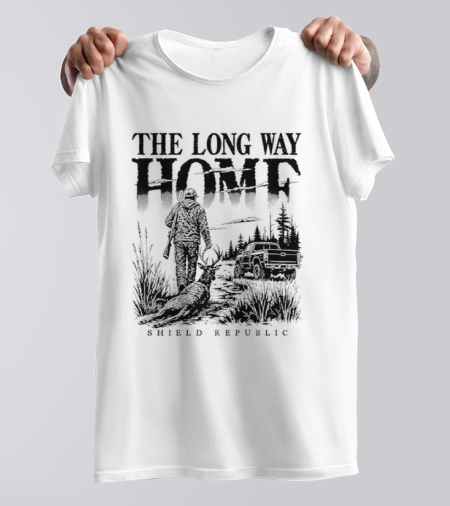 The Long Way Home Hunting Shield Republic T-Shirt