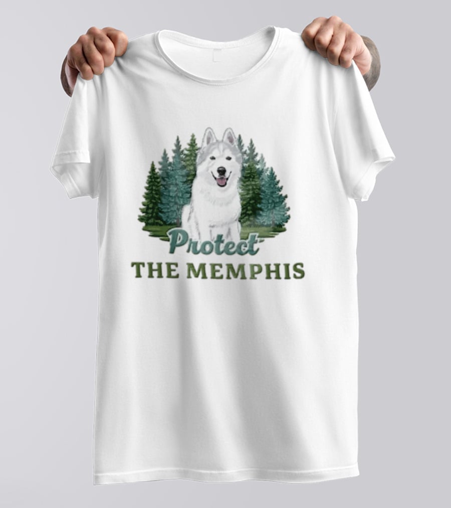 Protect The Memphis Husky Dog Forest Nature Animal T-Shirt
