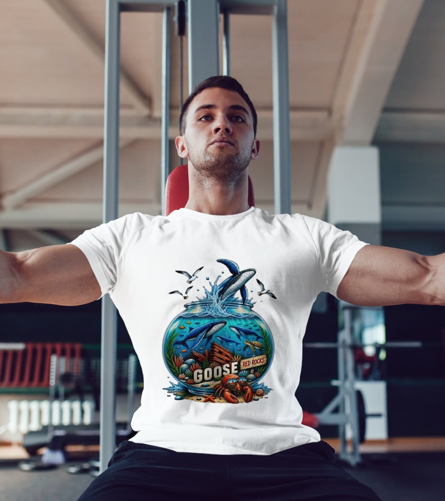 Goose Red Rocks Aquarium Whale Ocean Life Jam Band T-Shirt
