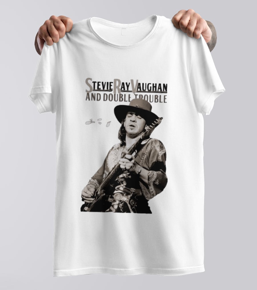 Stevie Ray Vaughan And Double Trouble Live Performance Image T-Shirt