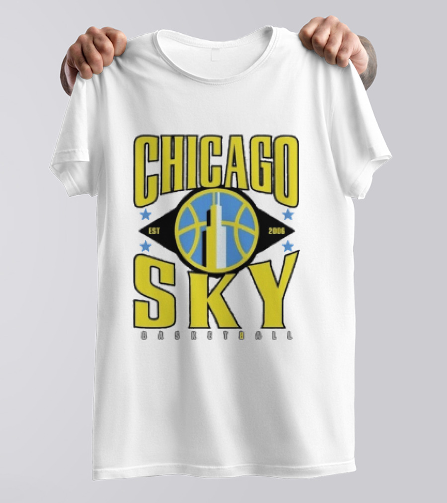 Chicago Sky Est 2006 Basketball Skyline WNBA T-Shirt