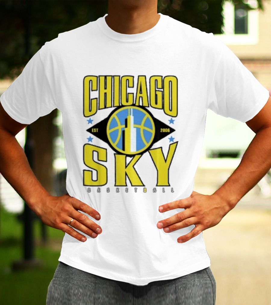 Chicago Sky Est 2006 Basketball Skyline WNBA T-Shirt